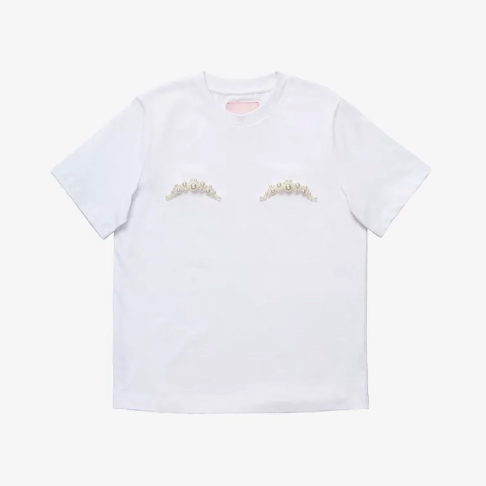 SIMONE ROCHA X H&M PEARL APPLIQUE TSHIRT - NWT - SIZE SMALL